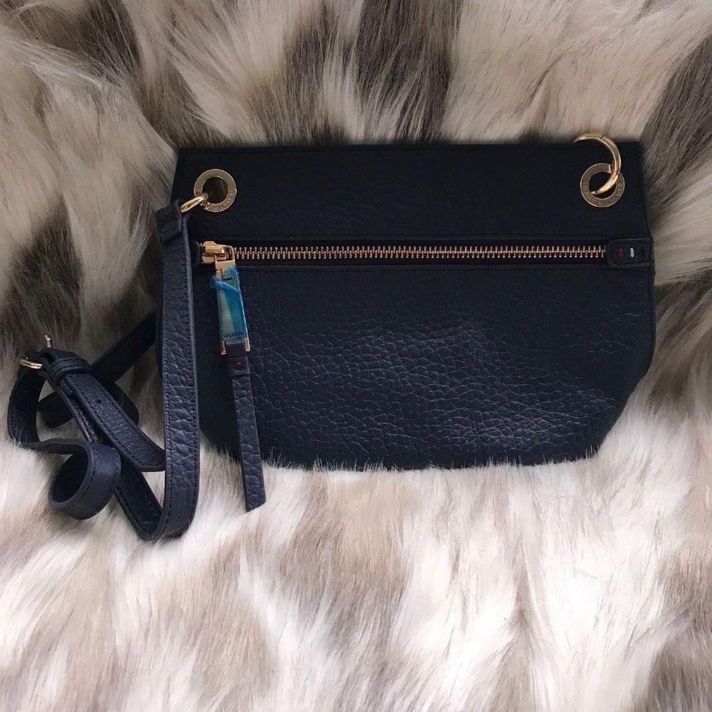 Tommy Hilfiger Camille Blue Pebble Crossbody Bag